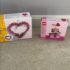 LEGO Pink Heart and Brown Dog Sets